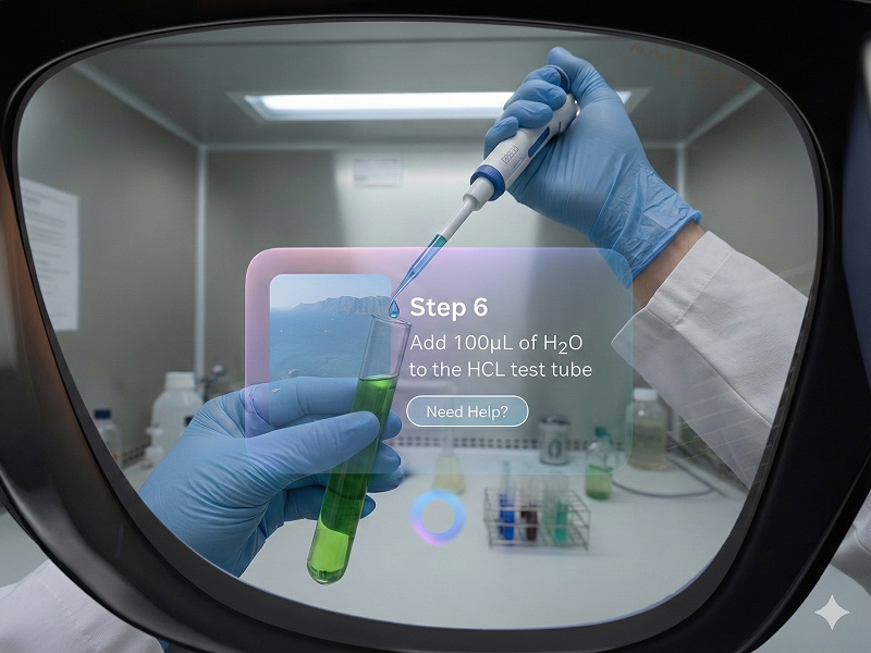 Step-by-step AR guidance in laboratory